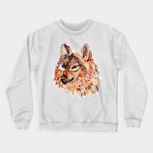 King Wolf Watercolor Crewneck Sweatshirt